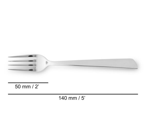 CuisiSmart Fourchette à Gâteau Fourchette de Table - Monobloc d'une Pièce Acier Inoxydable 18/10 et 140 mm Couleur Argent – Image 5