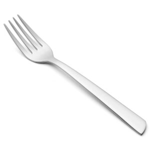 CuisiSmart Fourchette à Gâteau Fourchette de Table - Monobloc d'une Pièce Acier Inoxydable 18/10 et 140 mm Couleur Argent